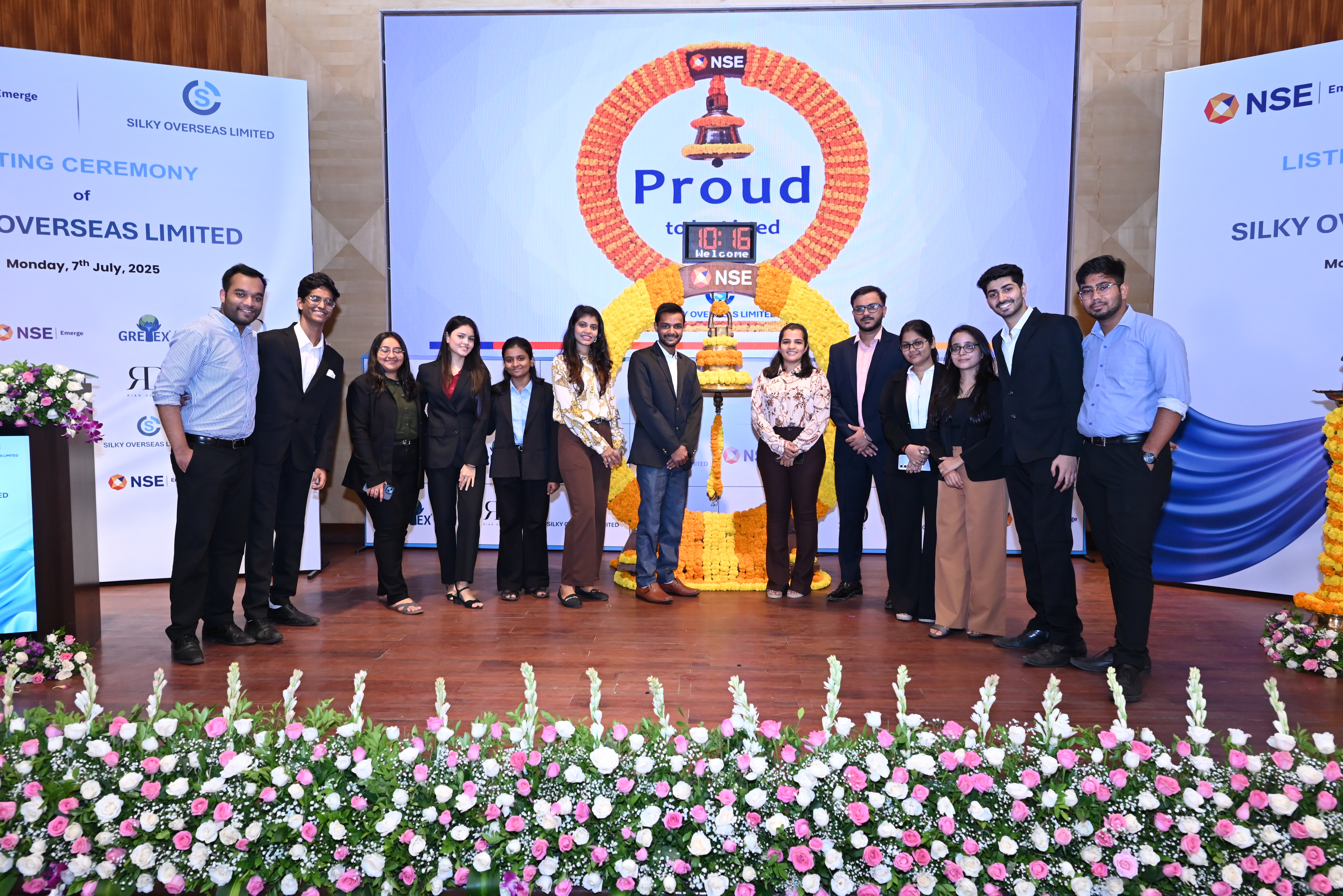 Silky Overseas Limited Listing Ceremony Photos